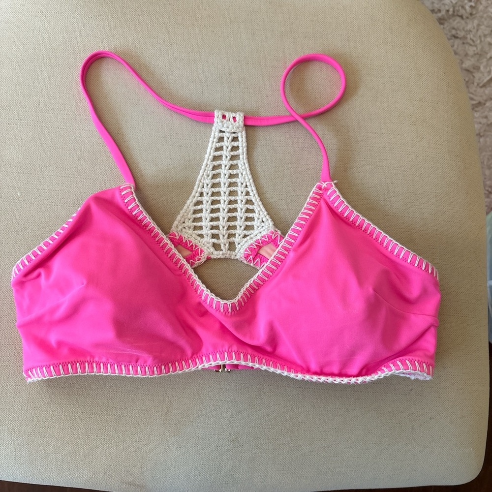Victoria secret Pink Crochet Bikini Top